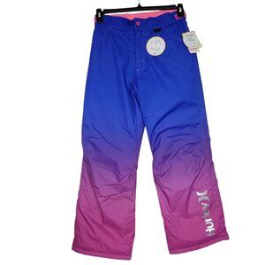 Hurley Snow Pants Youth Girls Size Medium 10-12 Years E-Z Grow Ombre Ski NEW